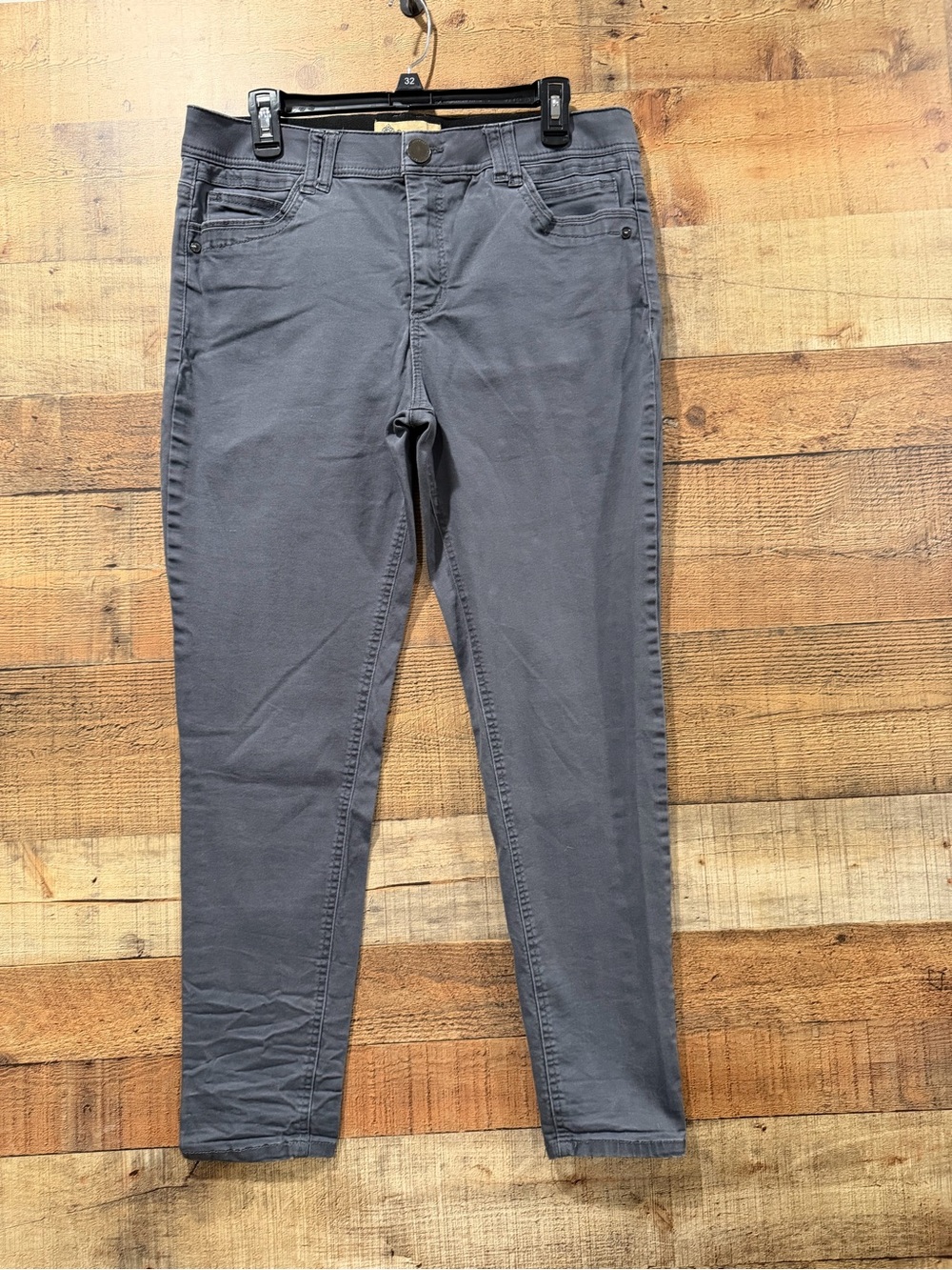 Democracy AbTechnology Slate Gray W Slimming Abdominal Panel Skinny Jeans Sz 14